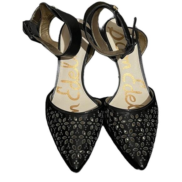 Sam Edelman Patent Leather High Heels with Cutouts Size 5.5 EUC - Picture 1 of 7